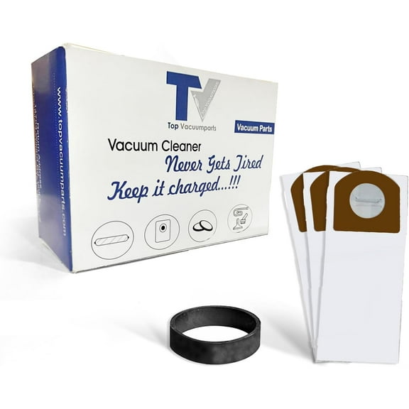 Replacement Part For Dirt Devil 1232240001 & 122SW Hand Vac Type G 3pk Paper Bags With Style 1 Belt