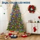 thumbnail image 4 of Árbol de Navidad Artificial Preiluminado de 9 Pies con 650 Luces, Abeto Fresero Esponjoso, Ramas con Bisagras, Conos de Pino, Bayas, Soporte de Metal, 1600 Puntas, LED Multicolor y Blanco Cálido, 4 of 8
