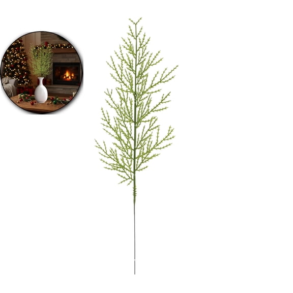 Artificial Christmas Plant Decoration Green Plastic 13.7×2.7×2.7in for Home Holiday Scene