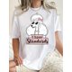 thumbnail image 1 of Camisetas para mujer Verano manga corta Tops para DeportesChic & Comfy Women's T-Shirt with Fun Dog Print - Casual Crew Neck, Short Sleeve, Stretchy Polyester Blend, Machine Washable - Perfect for S, 1 of 6