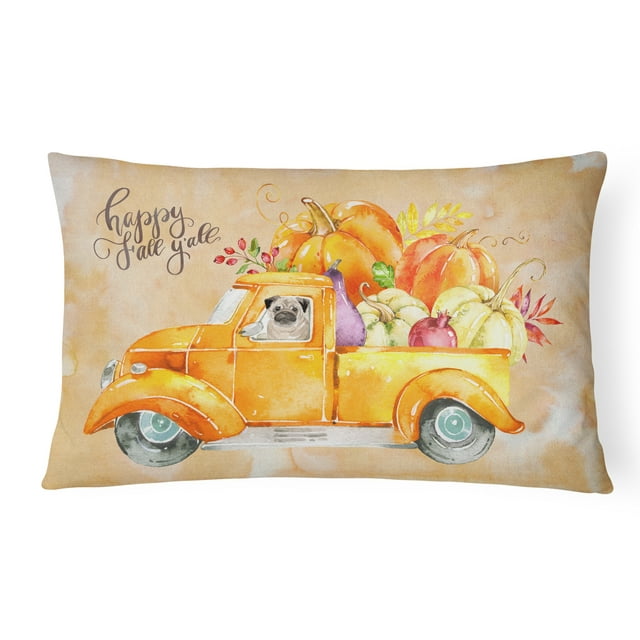 Carolines Treasures CK2675PW1216 Automne Récolte Carlin Toile Tissu Oreiller Décoratif