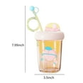 thumbnail image 3 of Labymos Bouteille d'Eau Mignonne 390mL avec Paille Étanche Bouteille de Café Gobelet à Jus Réutilisable, 3 of 8