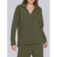 thumbnail image 4 of Conjuntos de Dos Piezas para Mujer, Moda de Otoño 2025, Pantalones Anchos, Conjunto de Estar por Casa, para Viajes y Vacaciones. Verde M, 4 of 9