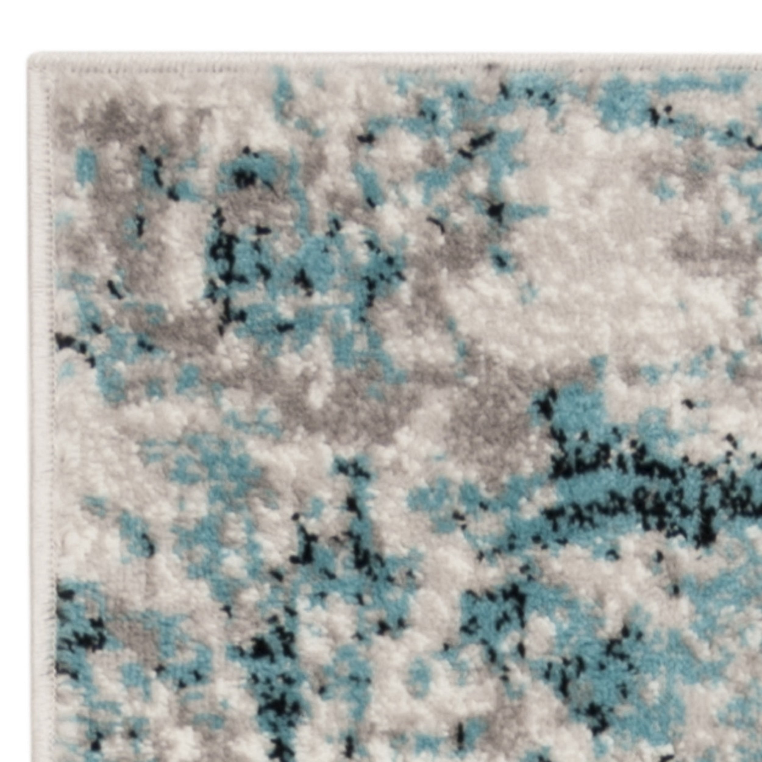 SAFAVIEH Skyler Joisse Abstract Runner Rug, Blue/Ivory, 2' x 8'