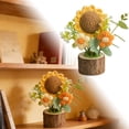 thumbnail image 1 of zhangmingg Tournesols en Pot Tissés Réalistes pour Centre de Table Intérieur, 1 of 8