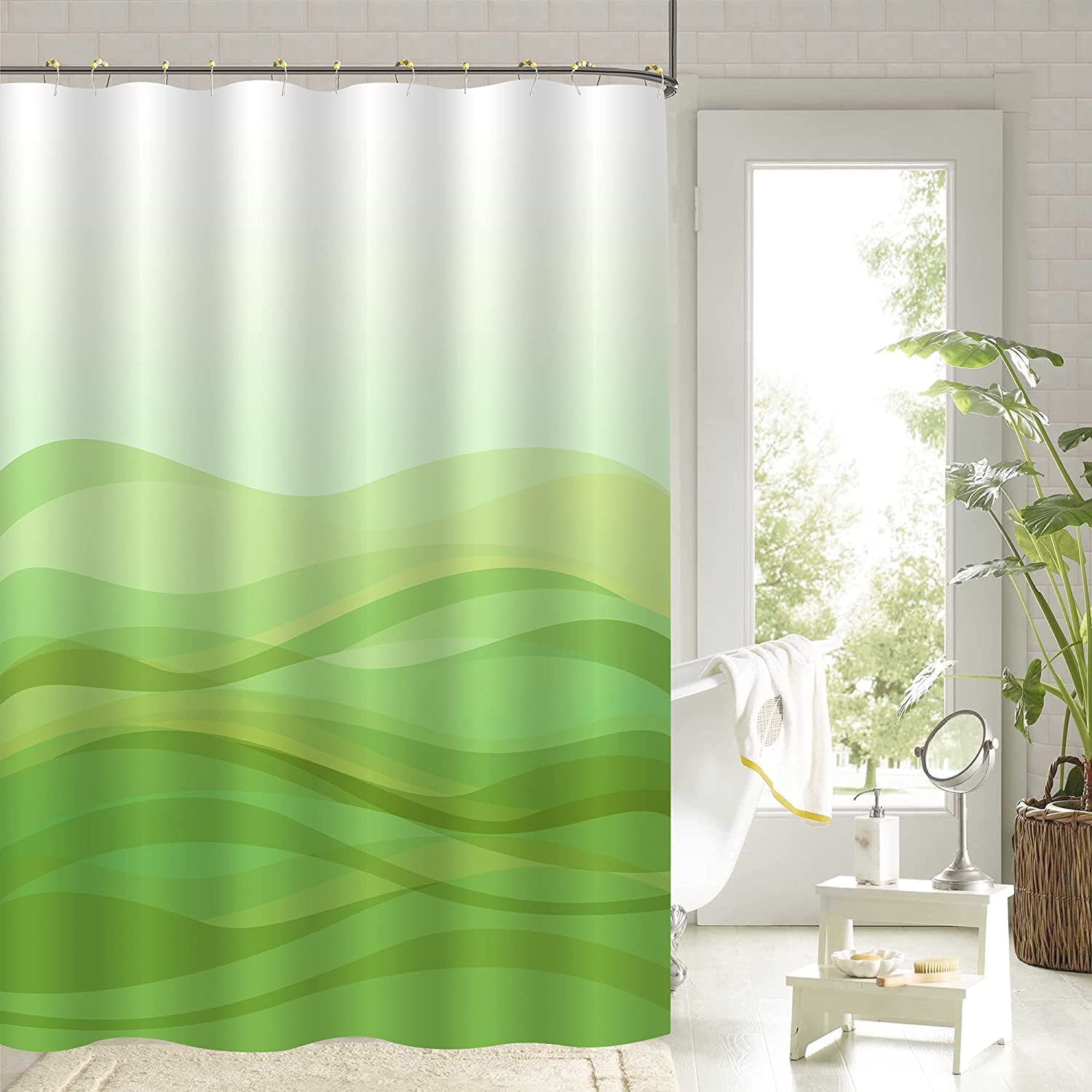 Details about   Waffle Weave Fabric Shower Curtain 230 GSM Heavy Duty Hotel Luxury Spa Water 