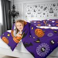 thumbnail image 5 of Erosebridal Halloween Ghost Queen Bedding 7pcs,Spooky Animal Bedding Comforter Set Queen,Purple,Reversible, 5 of 6