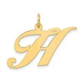 thumbnail image 1 of Diamond2Deal 14K Yellow Gold Large Script Letter H Initial Pendant for Women, 1 of 5