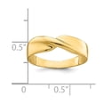 thumbnail image 4 of Auriga 14k Yellow Gold Single Ridge Ring Size- 6 for Women, 4 of 6