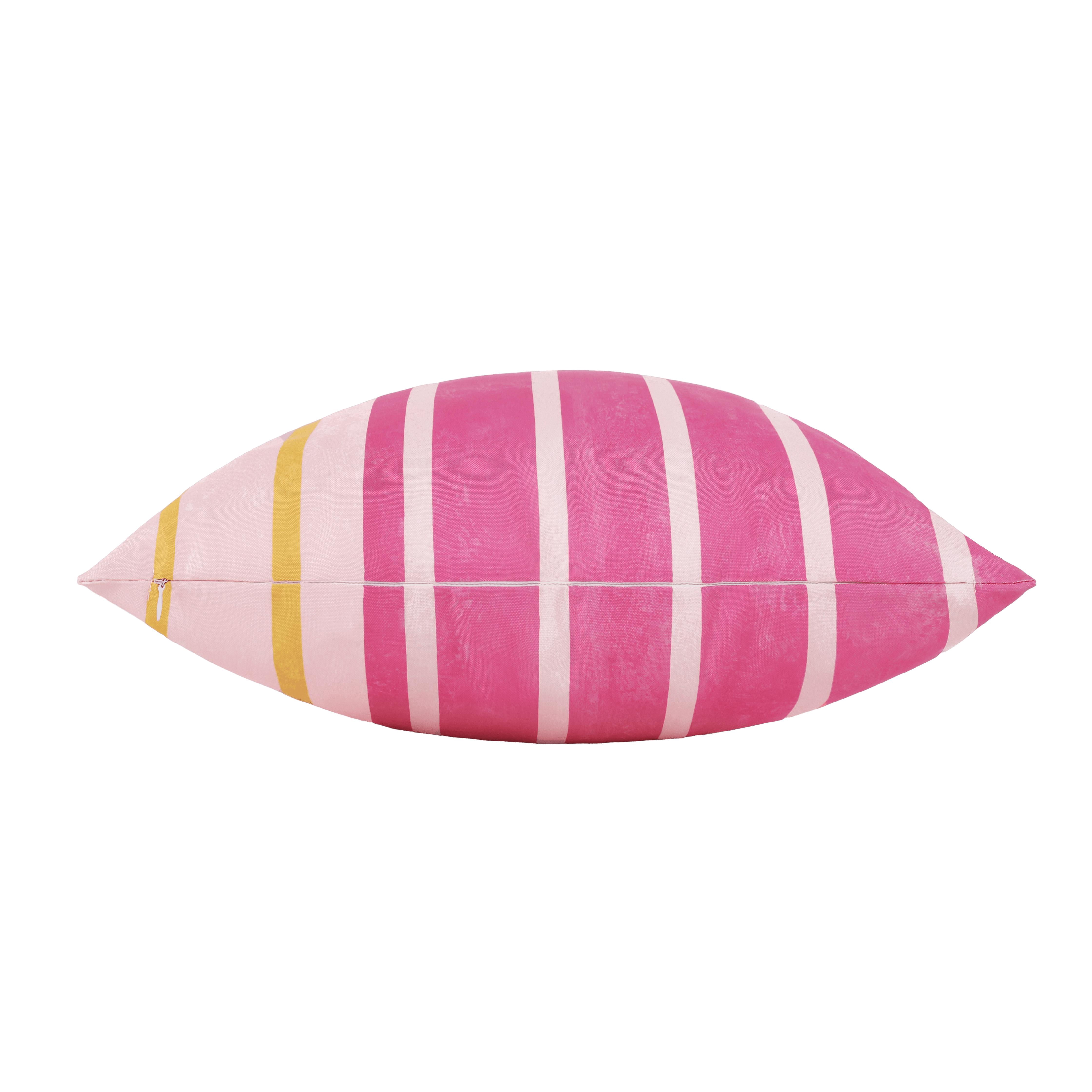Phantoscope 18 x 18 Outdoor Jellyfish Pillows Pink Polyester Modern, Waterproof (Set of 2 )