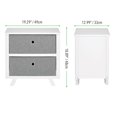 thumbnail image 2 of mDesign 2-Drawer Fabric Dresser Storage Organization Chest Unit - White/Gray, 2 of 4