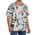 thumbnail image 4 of Wukai Dinosaur Men's Casual Short-Sleeve Button Down Shirt - Lightweight Summer Dress Shirt for Daily Wear-Small, 4 of 7