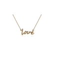 thumbnail image 3 of 14K Yellow Gold Love Script Pendant Necklace With 18" 14K Yellow Gold Chain, 3 of 4
