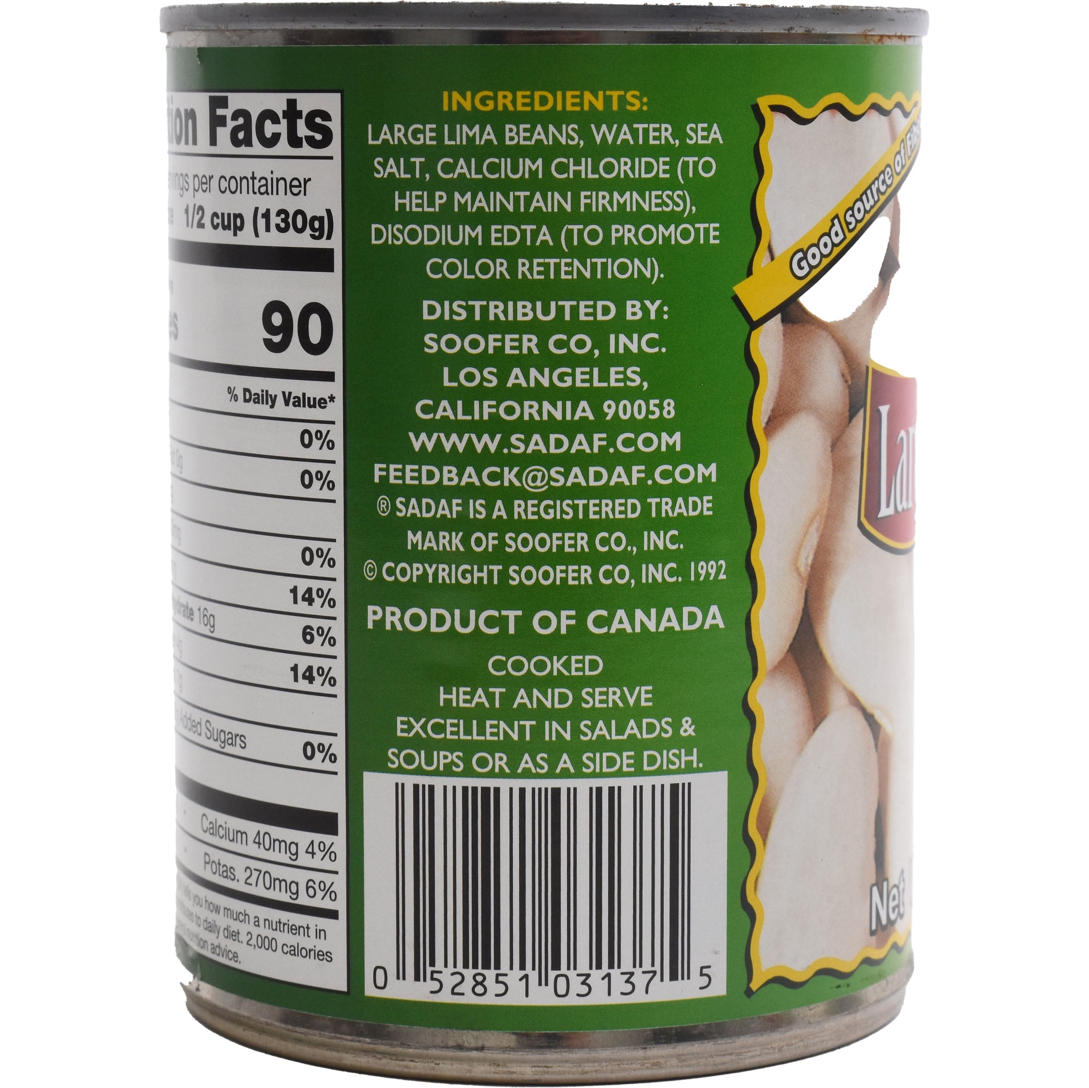 Haricots de Lima Sadaf (gros)