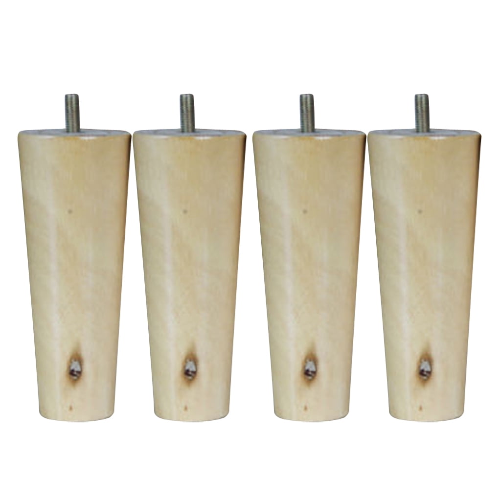 Set of 4, Wood Furniture Legs for Sofa, Couch, Ottoman, Coffee Table