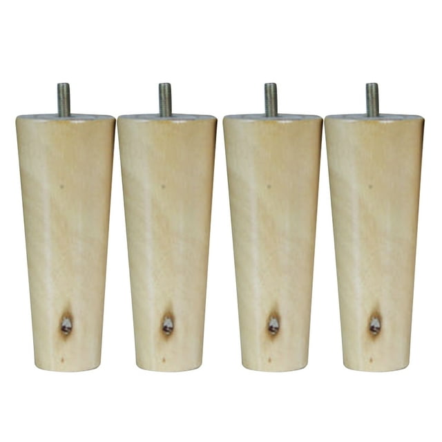 Patas de Muebles perfecl Paquete de 4 Patas de Madera de Sofá 15cm H