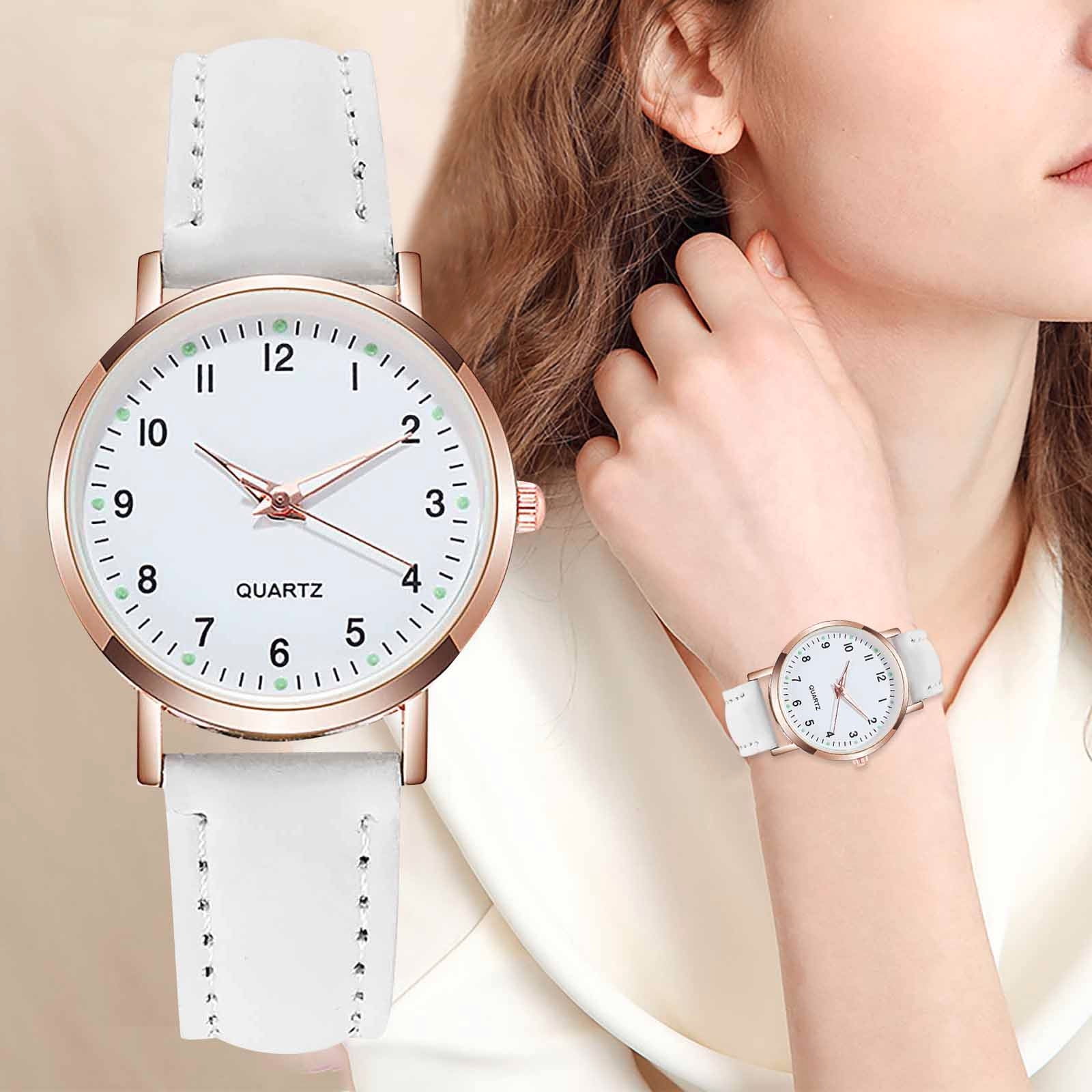 Relojes Swatch para mujeres reloj de mujer Digital de cuarzo de cuero regalo de pulsera adecuado para mujeres y ninas rosa Walmart en linea