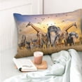 thumbnail image 4 of Honeii Wildlife Protection Print Pillow Cases,Plush Throw Pillow Covers,Decorative Pillowcase for Sofa, Couch, Living Room-14"x20", 4 of 6
