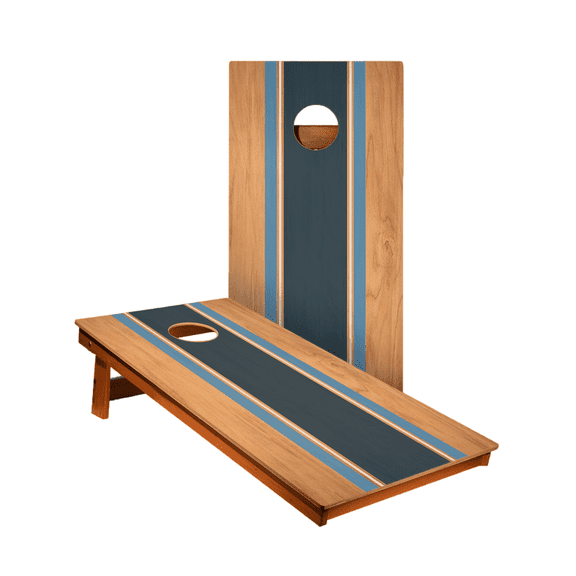 Skip's Garage | Classic Blue Striped 2x3 Cornhole Boards