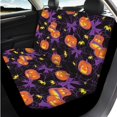 thumbnail image 6 of XYZCANDO Pumpkin Bow 14 Pack Car Seat Covers Full Set Steering Wheel Cover Center Console Pad Seat Belt Pads Headrest Covers Cup Coasters for Most Cars SUVs Sedans, 6 of 7