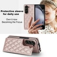 thumbnail image 6 of Allytech Case Compatible with Samsung Galaxy Z Fold5 with Card Slots, Slim Thin Luxury PU Leather Shockproof Double Buckle Kickstand Case for Samsung Galaxy Z Fold5 - Rosegold, 6 of 8