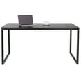thumbnail image 6 of SuperDeal 55"L x 29"H Simple Rectangular Computer Desk Durable MDF Metal Frame for Adult Teen, Black, 6 of 10