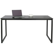 SuperDeal 47L x 28.7H Rectangular Computer Desk MDF Study Table Metal Frame Durable for Teen Adult, Black