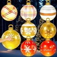 thumbnail image 2 of Bola inflable navideña de 60 cm, bola decorada de PVC, bolas gigantes grandes, bolas de juguete para decorar árboles de Navidad, bola sin adorno de luz, 2 of 5