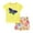 Yellow, variant on MIXUE Baby Girls Outfit Sets Summer Cute Crew Neck Short Sleeve Tops With Shorts Activewear,Yellow,12-24 Months