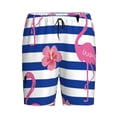 thumbnail image 4 of Wukai Pink Flamingo Men’s Short Pajama Pants With Pockets Soft Sleep Pj Shorts for Men-X-Large, 4 of 6