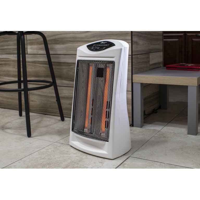 Comfort Zone 750/1,500-Watt Energy Save Digital Radiant Tower Heater with  Overheat Sensor and Power Indicator Light, White - Walmart.com