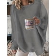 thumbnail image 1 of Chandail Confortable Grande Taille en Molleton Doux Col Rond Manches Longues Polyvalent Essentiel pour l'Hiver, 1 of 8