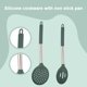 thumbnail image 3 of Juego de utensilios de cocina resistentes al calor de 2 piezas, sin BPA, utensilios de cocina antiadherentes con mango de acero inoxidable Namotu CPB-US-YYM911-2, 3 of 5
