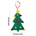 thumbnail image 2 of Ihhxbz Home Decor, Decorations 2024 New Christmas Tree Decorations Mini Christmas Tree Embroidery English Letter Christmas Pendant Small Pendant, 2 of 2