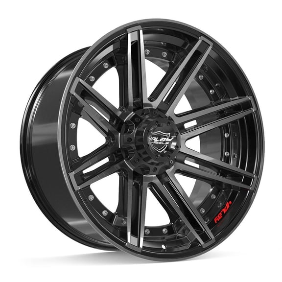4PLAY Wheels 4P08 22 Inch Rim Fits 6x135 & 6x139.7 22x10 Gloss Black Brushed with Tinted Clear (1)