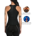 thumbnail image 5 of MISS MOLY Sweat Neoprene Sauna Suit Tank Top Vest with Adjustable Shaper Waist Trainer Belt, 5 of 6