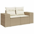 thumbnail image 2 of vidaXL Garden Sofa Set Beige PE rattan Large Modular Garden Sofa Set, 2 of 9
