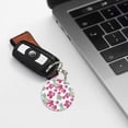 thumbnail image 6 of Naloa Watercolor Flowers Print Round Keychain Keychain Key Ring, Key Tag, Key Chain Bulk for Gift Accessories (Round), 6 of 7