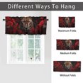 thumbnail image 6 of Leopard Floral Curtains Valances for Home Decor Valentine's Day Romantic Red Rose Window Valance for Bedroom Bathroom Living Room Dining Room Valances Set 54 by 18 in, 1 Panel, 6 of 6