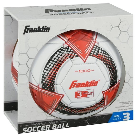 Franklin Sports 6350 Soccer Ball, Size 3, Black, Blue and White