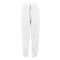 thumbnail image 6 of Daiosportswear Women's Warm Sherpa Lined Athletic Sweatpants Jogger Fleece Pants White 8(L), 6 of 7