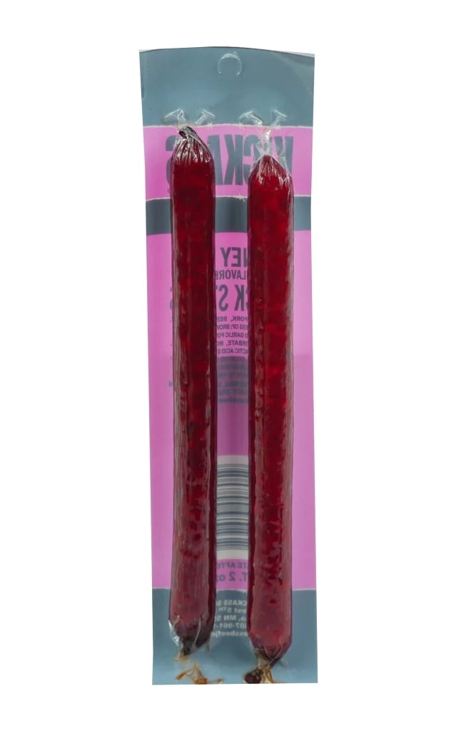 Kickass Honey BBQ Twin Pack Snack Sticks 16ct Case - 32 Jerky Sticks - 2oz Packs of Pork and Beef Jerky Meat Sticks - Beef Sticks Meat Snacks - Amazing Beef Stick