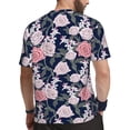 thumbnail image 2 of Rocae Rose Flowers for Men's Mesh Quick-Dry Short Sleeve Workout T-Shirt,Mens Crew Neck Tee Lightweight Soft Classic T Shirts X-Small, 2 of 9