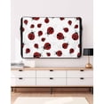 thumbnail image 3 of Outdoor TV Cover 70 to 75 Inch Weatherproof, Red Ladybug Waterproof TV Screen Protector for Outside Decor with Zipper and Pocket 68"L x 42"H , Red Black Polka Dot, 3 of 7