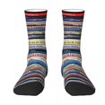 thumbnail image 3 of Calcetines vintage retro con forma de disco y espinas para hombre y mujer, calcetines largos hasta la rodilla para parejas, calcetines con personalidad estilo hip hop y skate, 3 of 5