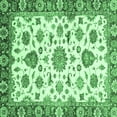thumbnail image 1 of Ahgly Company Indoor Square Abstract Emerald Green Modern Area Rugs, 4' Square, 1 of 4