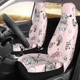 thumbnail image 3 of XMXT 2Pcs Car Seat Cover Decor Protector, Fabric Girl Print Bucket Auto Front Seats Covers Fits for Cars SUVs Trucks, Universal Fit, 3 of 9