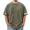 thumbnail image 2 of Youpwaven Men's 250th Anniversary USA Washed T-Shirt, 1776-2026 "We The People" Graphic Tee, Vintage Loose Fit Short Sleeve Top, Landmark Year Patriotic Apparel, 2 of 5