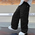 thumbnail image 4 of JFTTX Big Boys Baggy Pants Wide Leg Baggy Pants for Boys Elastic Waist Casual Trousers with Pockets, 4 of 5