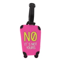 Unique Bargains 1 Pc NO Pattern Luggage Tag for Travelling Deep Pink